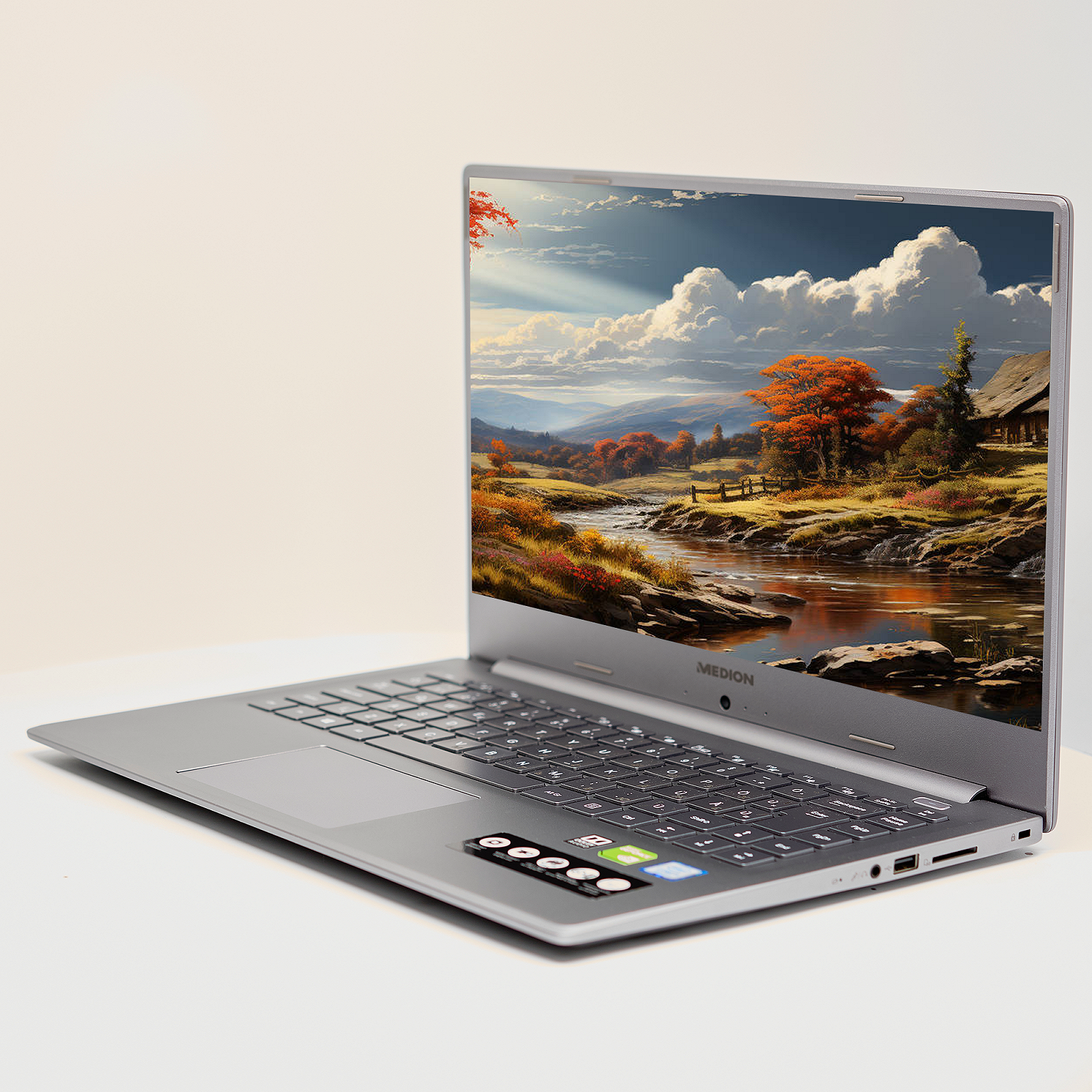 Ноутбук 15.6'' Medion (Lenovo Group) Akoya P15646 | Intel Core i5-8265U | IPS (1920x1080) FullHD | RAM 16 ГБ | SSD 256 ГБ | Nvidia GeForce MX250 | Intel UHD Graphics 620 | Металевий корпус | Ультрабук | Win11 (5054), фото №3