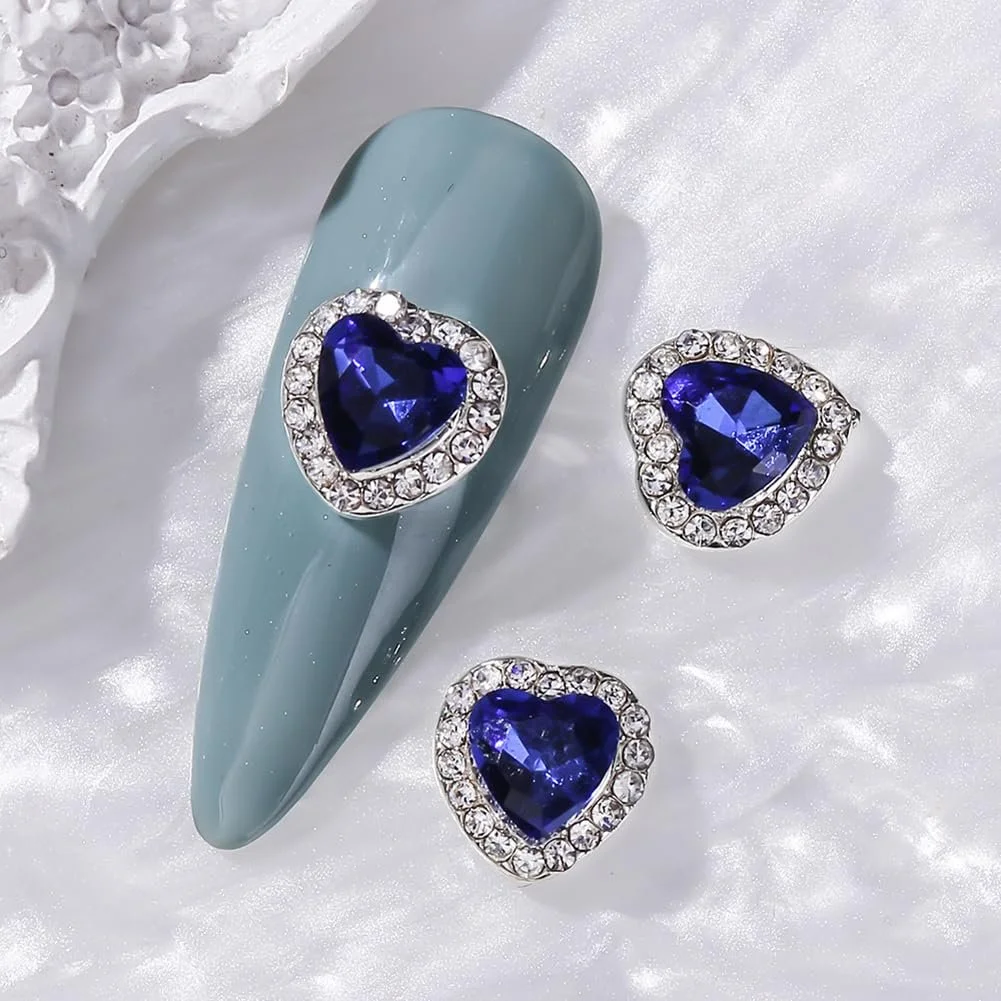 Стрази Серце 3D 0,9 см (30 шт, випадковий вибір кольорів), фото №7