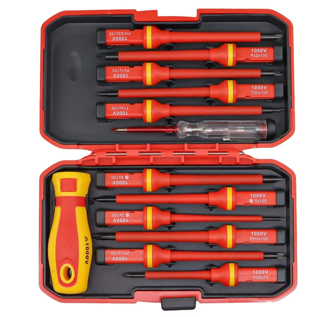 Набір діелектричних викруток VDE 13 предметів до 1000 В, фото №1