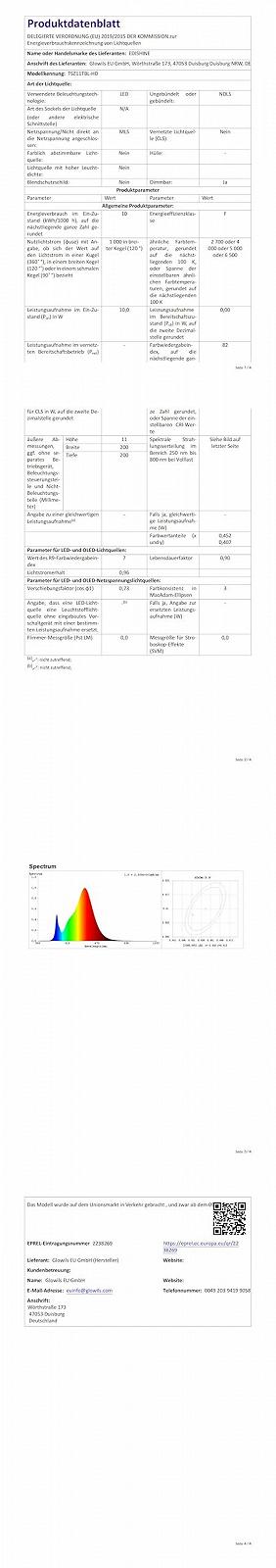 Настільна лампа LED EDISHINE 55 см панель із поворотом 300° димована чорна, фото №8