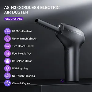 Беспроводная воздуходувка 82 км/ч 7500 мАч 2 скорости synthetic.ua - Фото 1