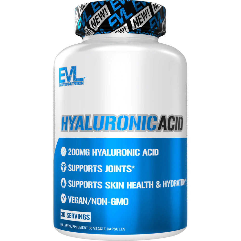 Гиалуроновая кислота Evlution Nutrition Hyaluronic Acid 200 mg 30 Veggie Capsules, фото №1