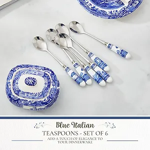 Чайные ложки Blue Italian S/6, голубой и белый synthetic.ua - Фото 1