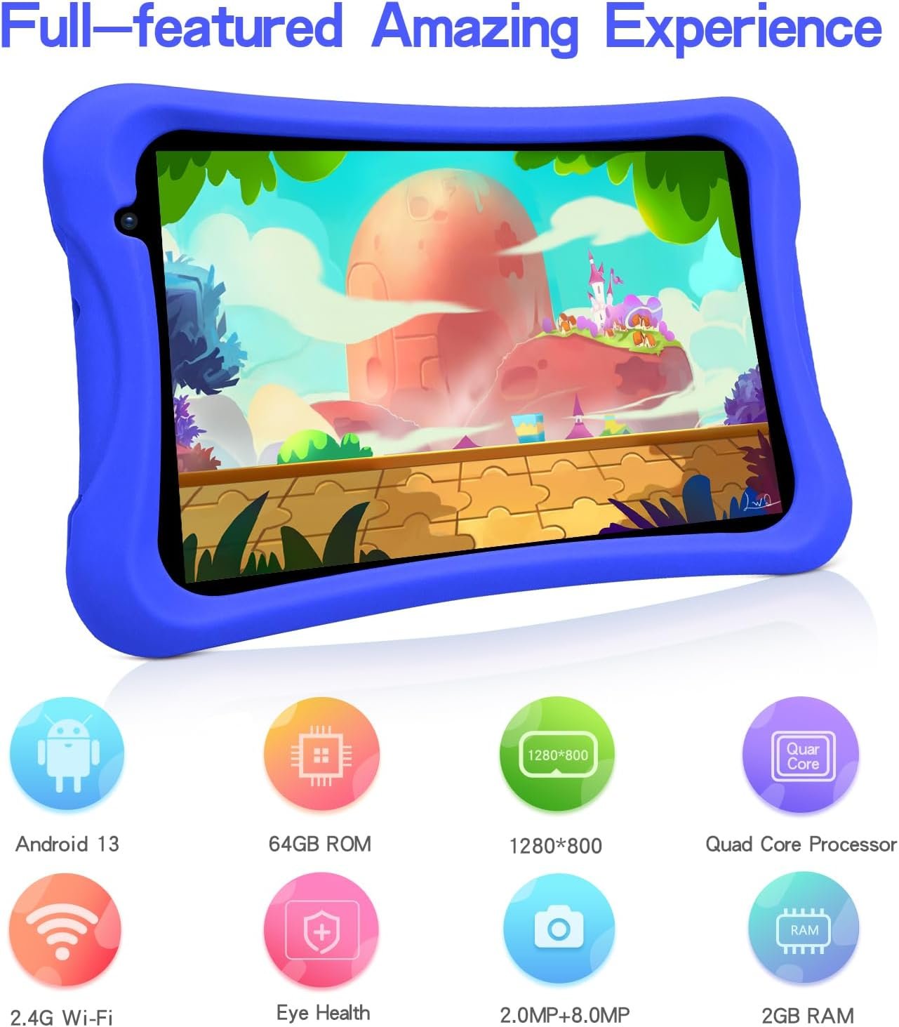 Планшет 8" Pritom ‎L8 2+2/64Gb 4 ядра Android 13  4000 mAh Чорний, фото №2