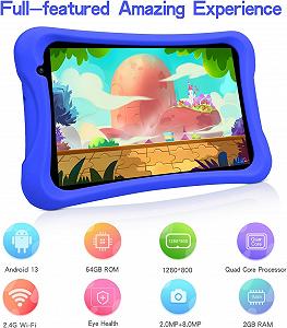Планшет 8" Pritom ‎L8 2+2/64Gb 4 ядра Android 13 4000 mAh Черный synthetic.ua - Фото 1