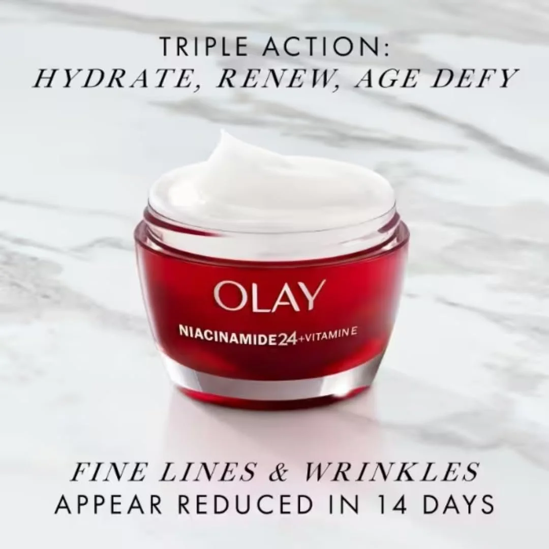Денний крем Olay Niacinamide 24+ Vitamin E зволожувальний 50 мл, фото №2 Денний крем Olay Niacinamide 24+ Vitamin E зволожувальний 50 мл, фото №2