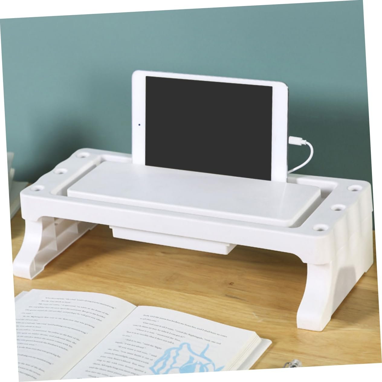 Подставка для монитора для ноутбука Подставка-возвышение Держатель для хранения дисплея Держатель для хранения ручек Компьютерные аксессуары для организации стола, фото №6