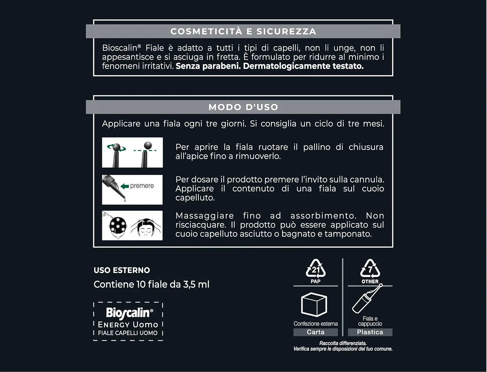 Ампули Bioscalin Energy для Чоловіків для Зміцнення Волосся та Запобігання Випадінню 1 Ампула Кожні 3 Дні 1 Місяць, фото №4 Ампули Bioscalin Energy для Чоловіків для Зміцнення Волосся та Запобігання Випадінню 1 Ампула Кожні 3 Дні 1 Місяць, фото №4