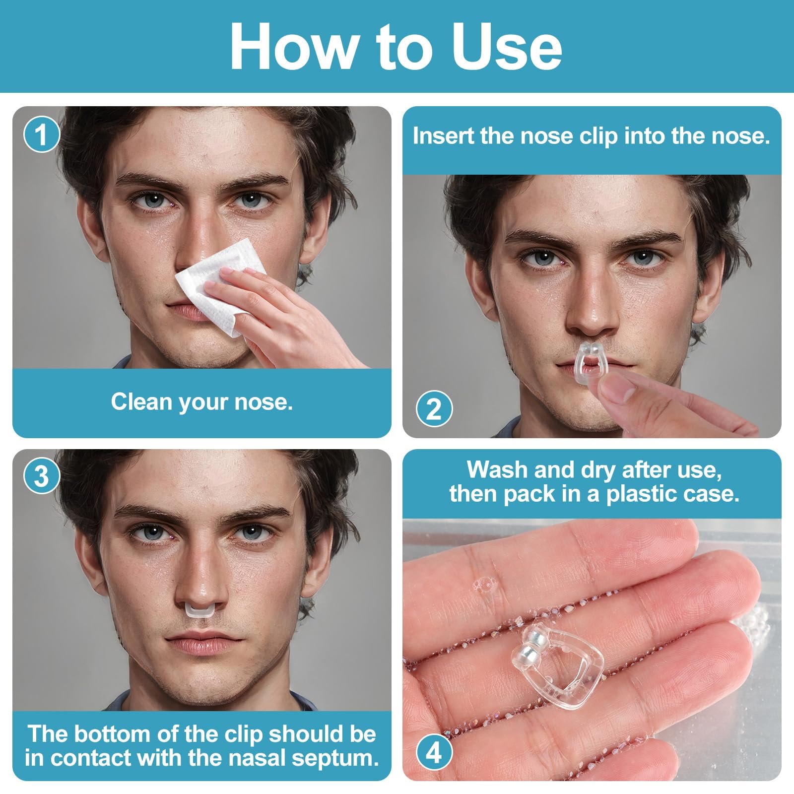 Розширювач для носа Магнітний проти хропіння Набір з 8 багаторазових силіконових, фото №5 Розширювач для носа Магнітний проти хропіння Набір з 8 багаторазових силіконових, фото №5