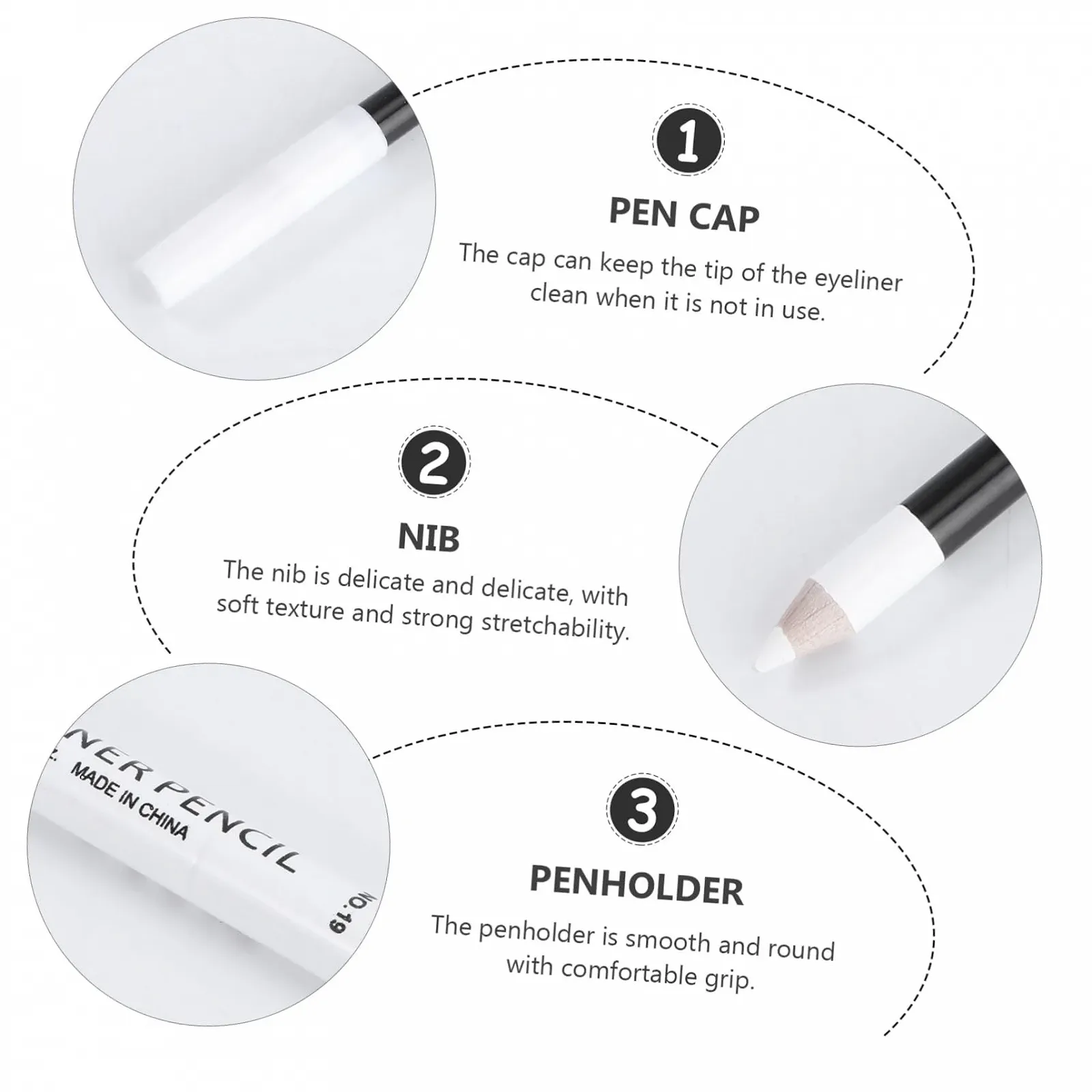 Карандаш для глаз FOMIYES белый, фото №6