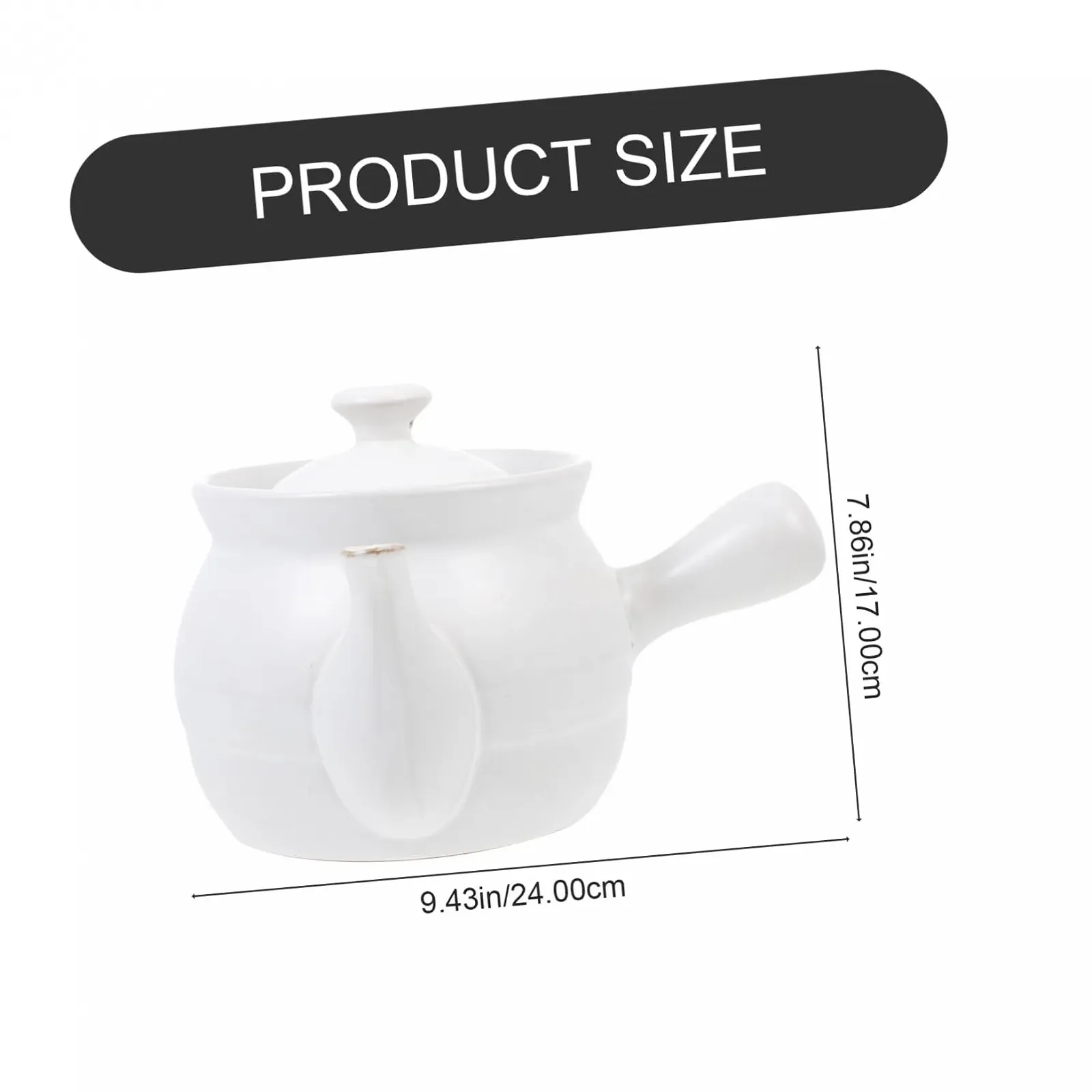 Горшок для приготовления керамический для трав и чая термостойкий с эргономичной ручкой, фото №2