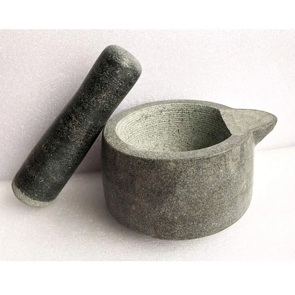 Ступка Гранітна Ручна 13 см, колір натуральний камінь, фото №3