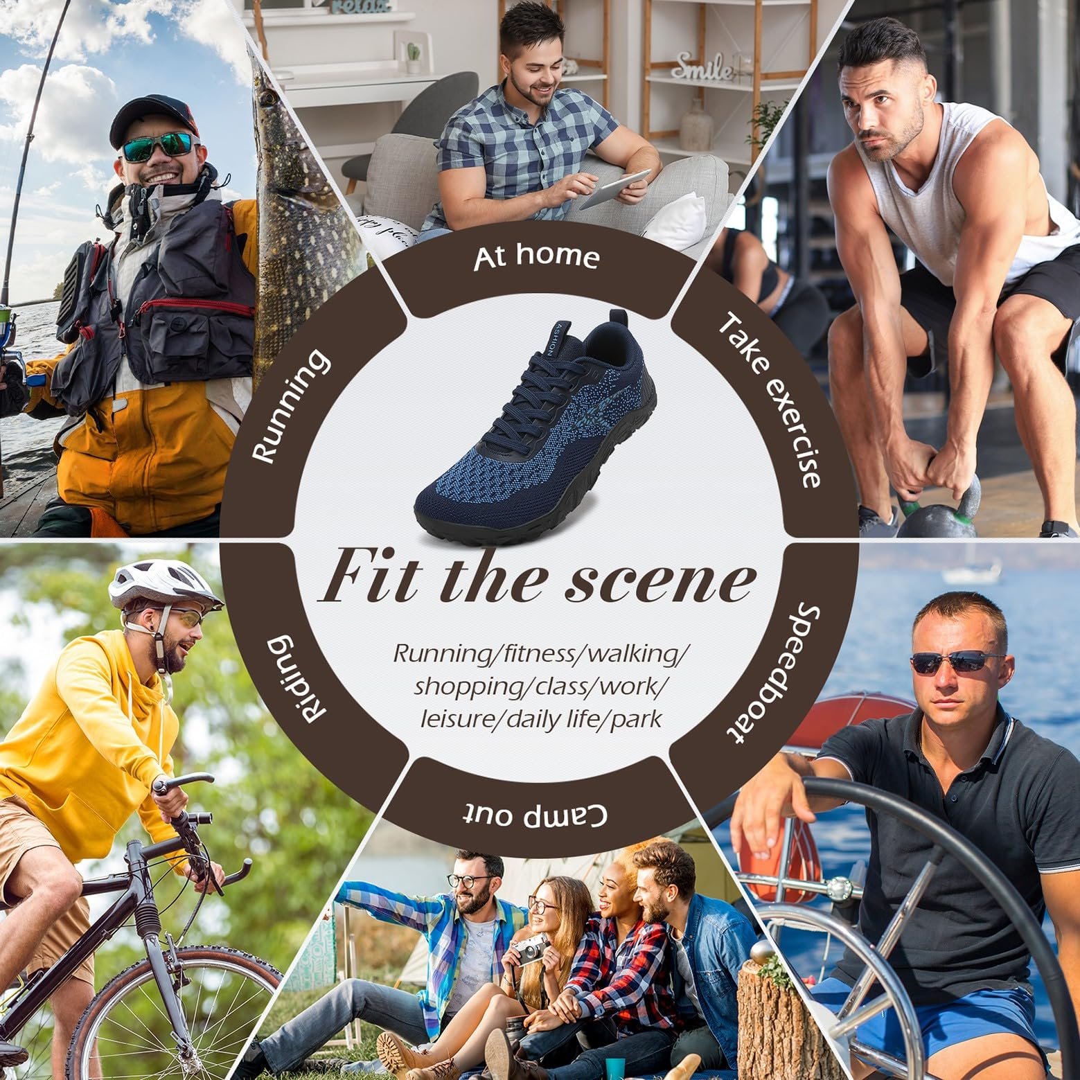 Кросівки ASHION Barefoot з широким носком Мінімалістичні чоловічі кросівки, фото №6