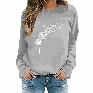 Женская Толстовка Generisch Свободный Длинный Рукав Блокировка Цветов - Фото 1