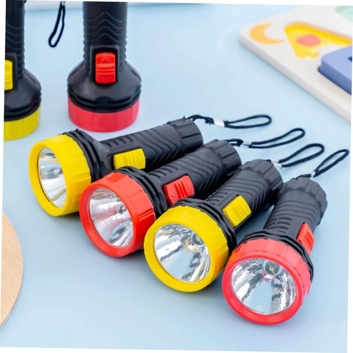 Міні-ліхтарик Veemoon, 6 шт, кишенькові , наповнювач для дитячих сумок, іграшка для різдвяного вертепу, світлодіодний невеликий подарунок для їзди, ABS, фото №3