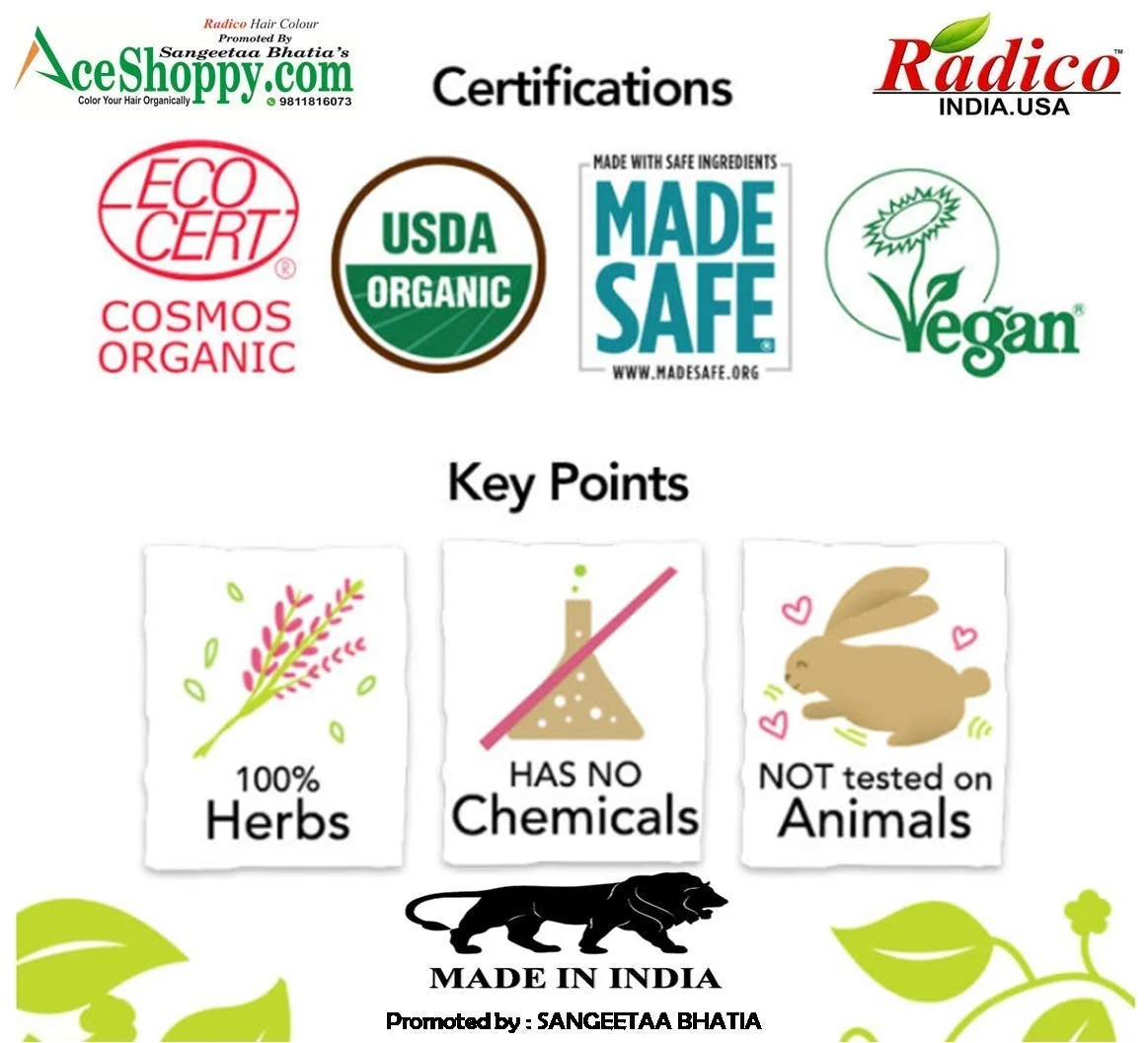 Фарба для волосся Radico Color Me Organic Натуральні трави Стійкий колір Бургундський 100г / 3.53 унції, фото №5