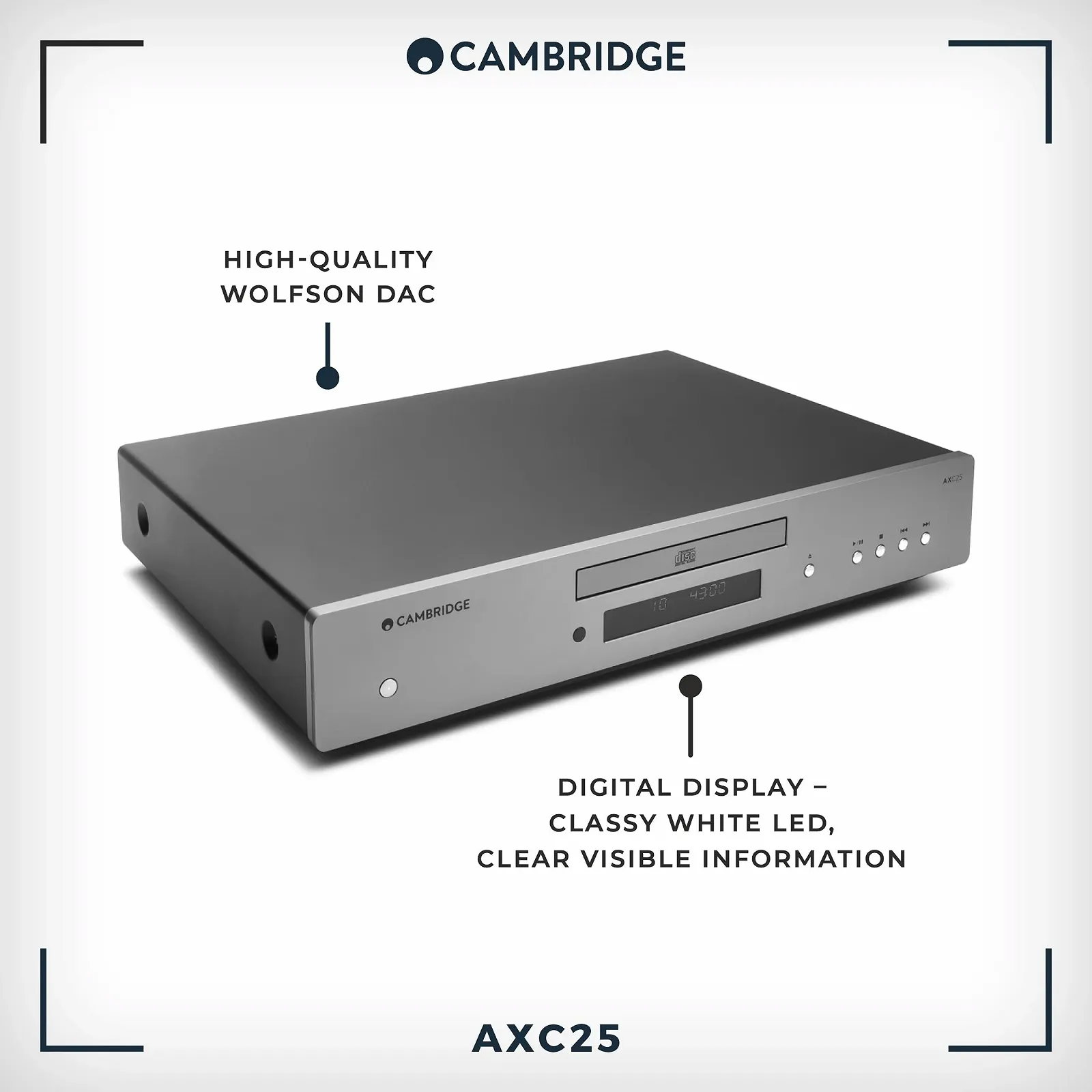 CD-програвач Cambridge Audio AXC25 Lunar Grey, фото №6