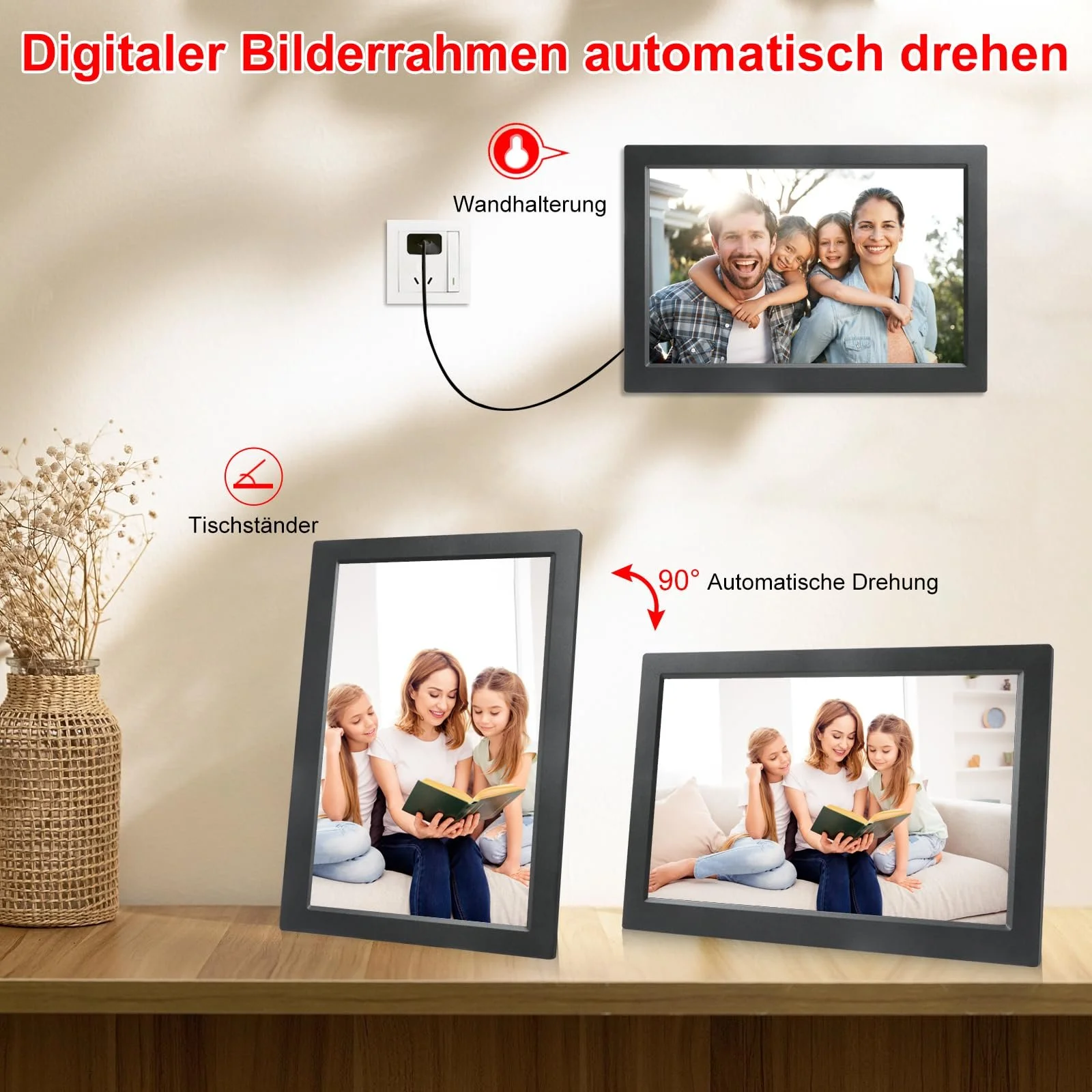 Цифровая фоторамка FRAMEO 10.1 дюйма WiFi 1280 x 800 HD IPS LCD Touchscreen 16 GB, фото №6