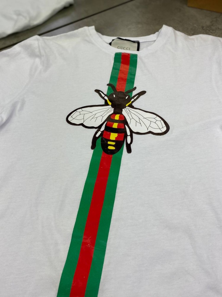 Футболка белая Gucci f067, фото №4