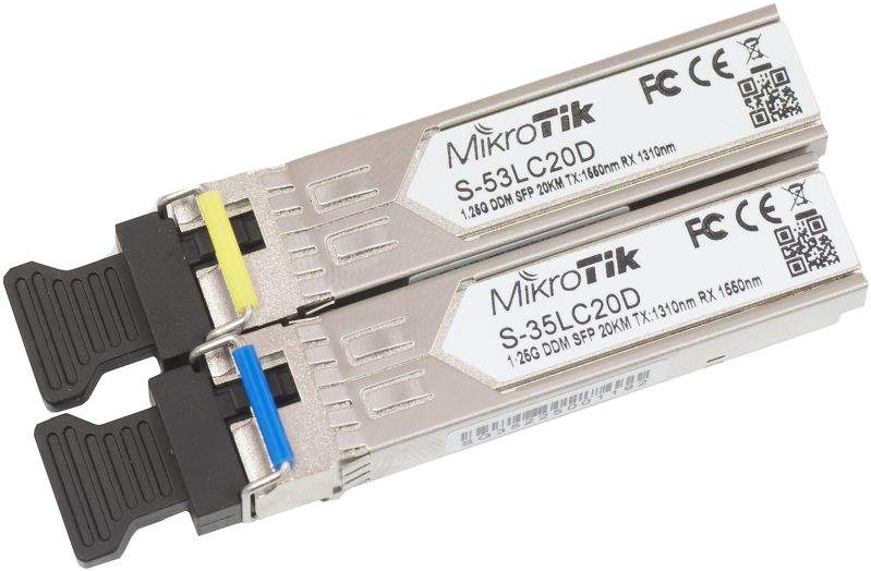 Комплект модулів SFP Mikrotik S-35LC20D (S-3553LC20D), фото №2