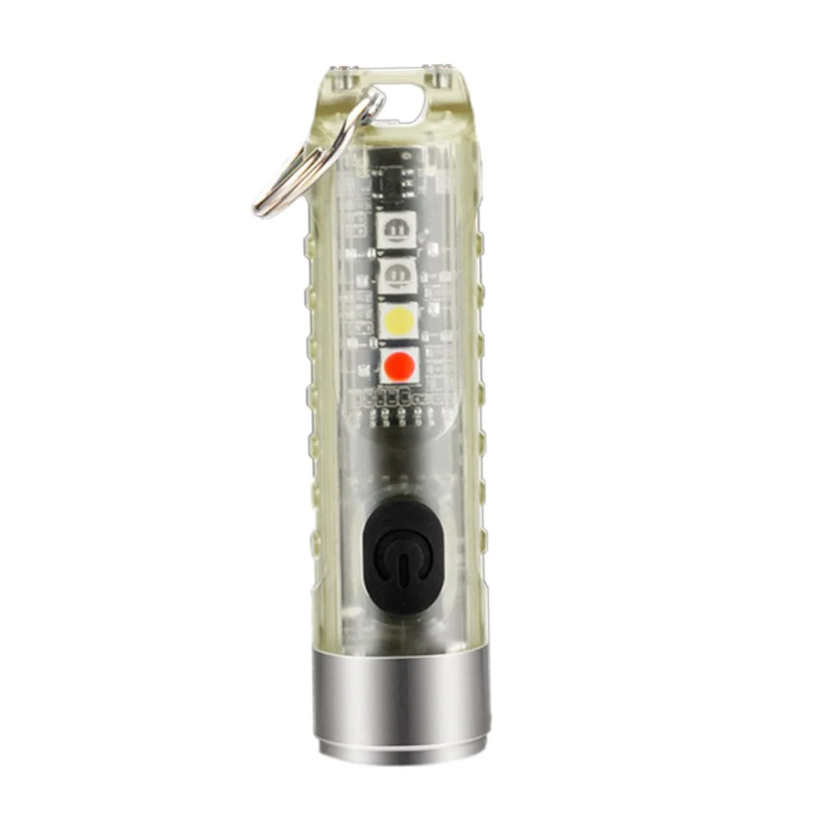 LED Ліхтарик USB акумуляторний Міні ліхтарик для кемпінгу на відкритому повітрі з нержавіючої сталі та ПК Легкий Портативний Яскравий Підходить Міцний і Практичний для подорожей, фото №1