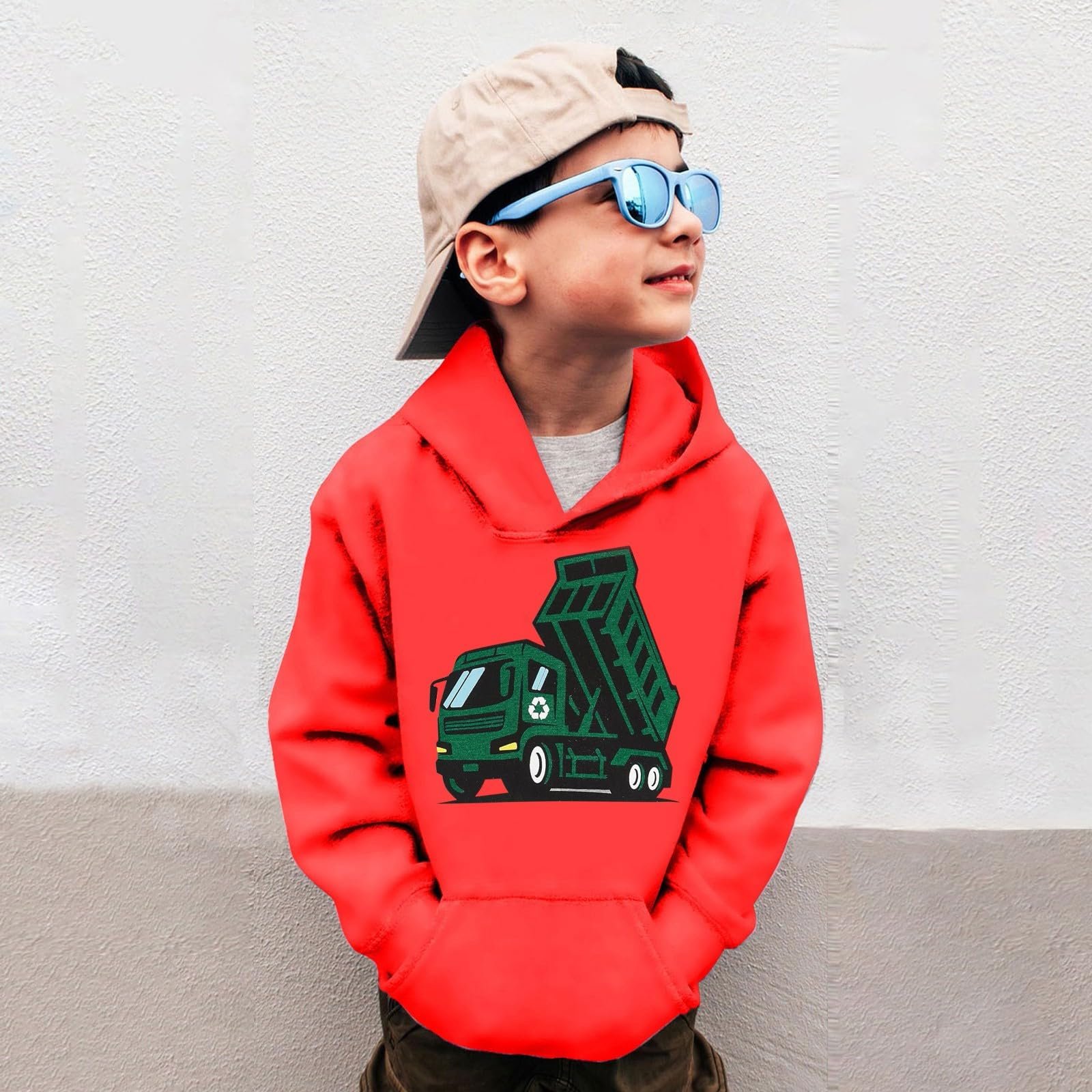 Свитшот для мальчиков 146 - Свитшоты с круглым вырезом, футболка с грузовиком, динозавр, с длинными рукавами, пуловер, топы, футболки, фото №3