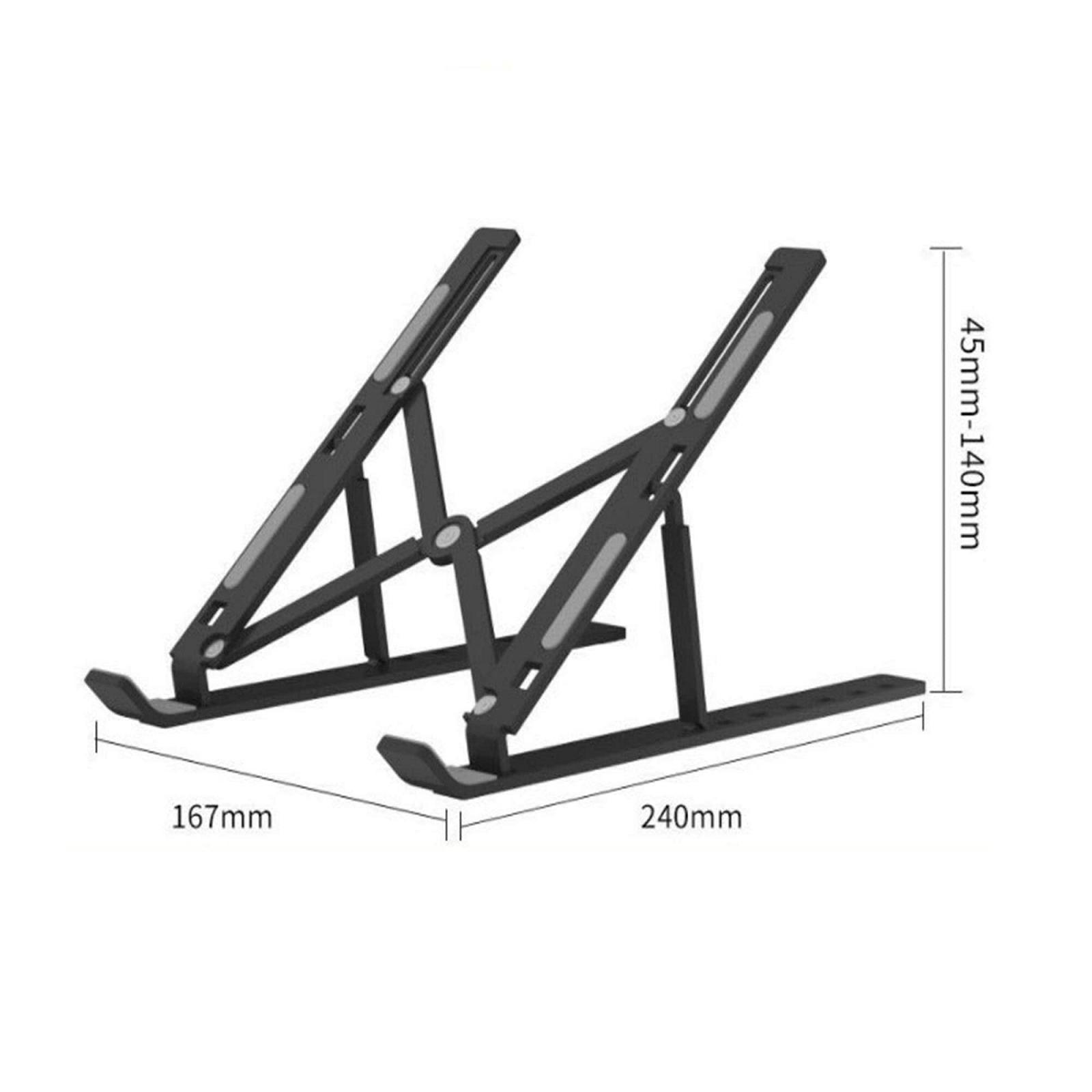 Підставка для ноутбука, портативна складна , регульована по висоті , вентильована охолоджуюча , сумісна з 10-15.6 дюймовими ноутбуками, планшетами (Білий), фото №2