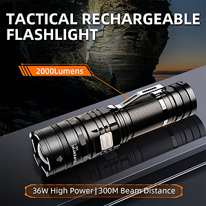 Фонарь ручной аккумуляторный V8-S SuperFire 2000 Lumen IP34 synthetic.ua - Фото 1