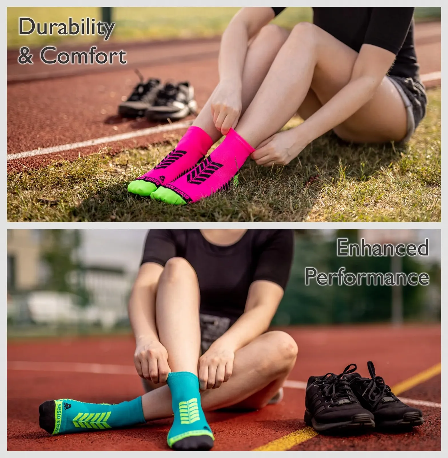 Спортивные носки Sesto Senso для женщин и мужчин, 1 пара, цветные спортивные носки для бега, фото №2