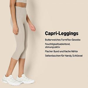 Шорти Capri Amazon Essentials Active FormFlex для йоги та тренувань з кишенями, висока посадка synthetic.ua - Фото 1