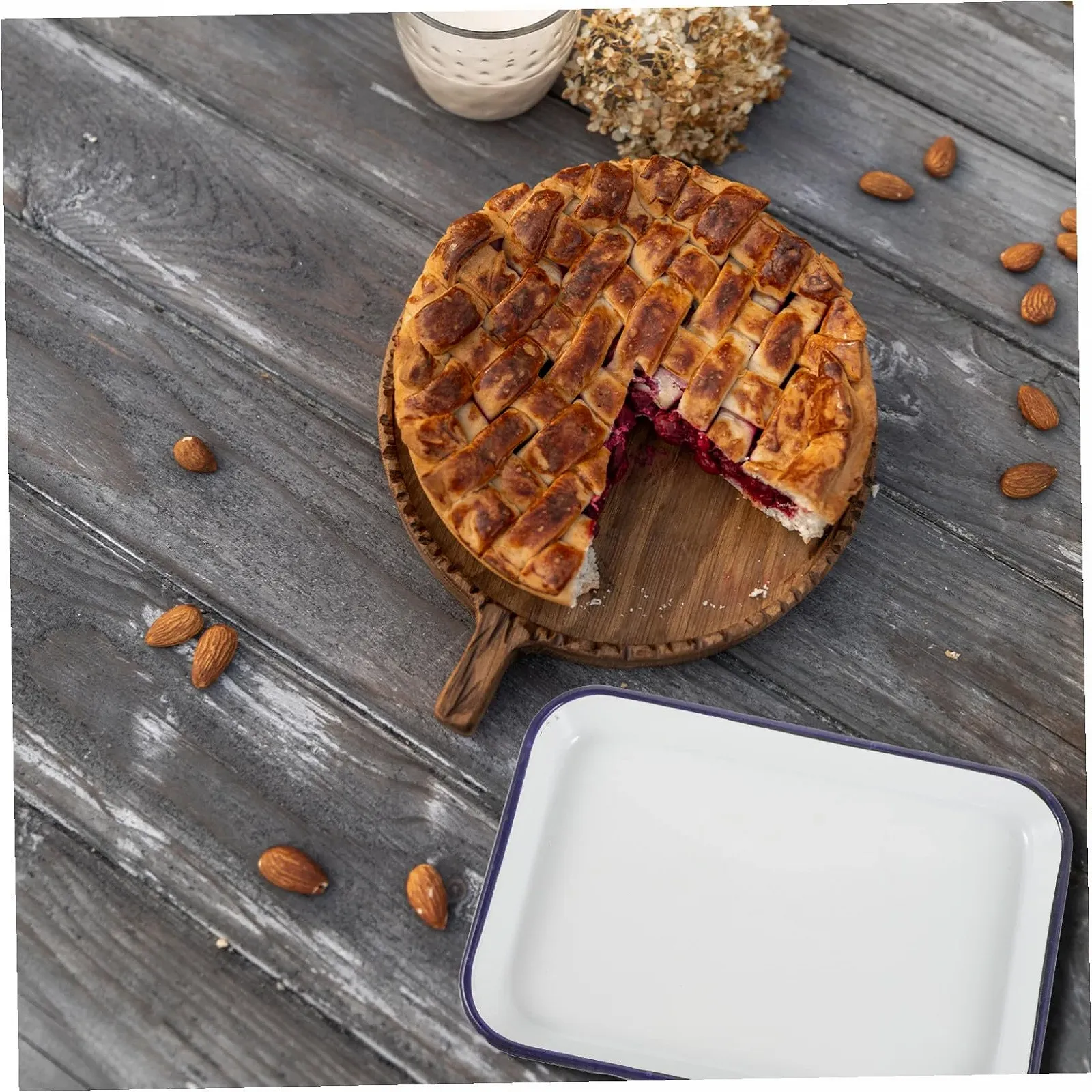 Деко для запікання емальоване прямокутне термостійке Біле, фото №8