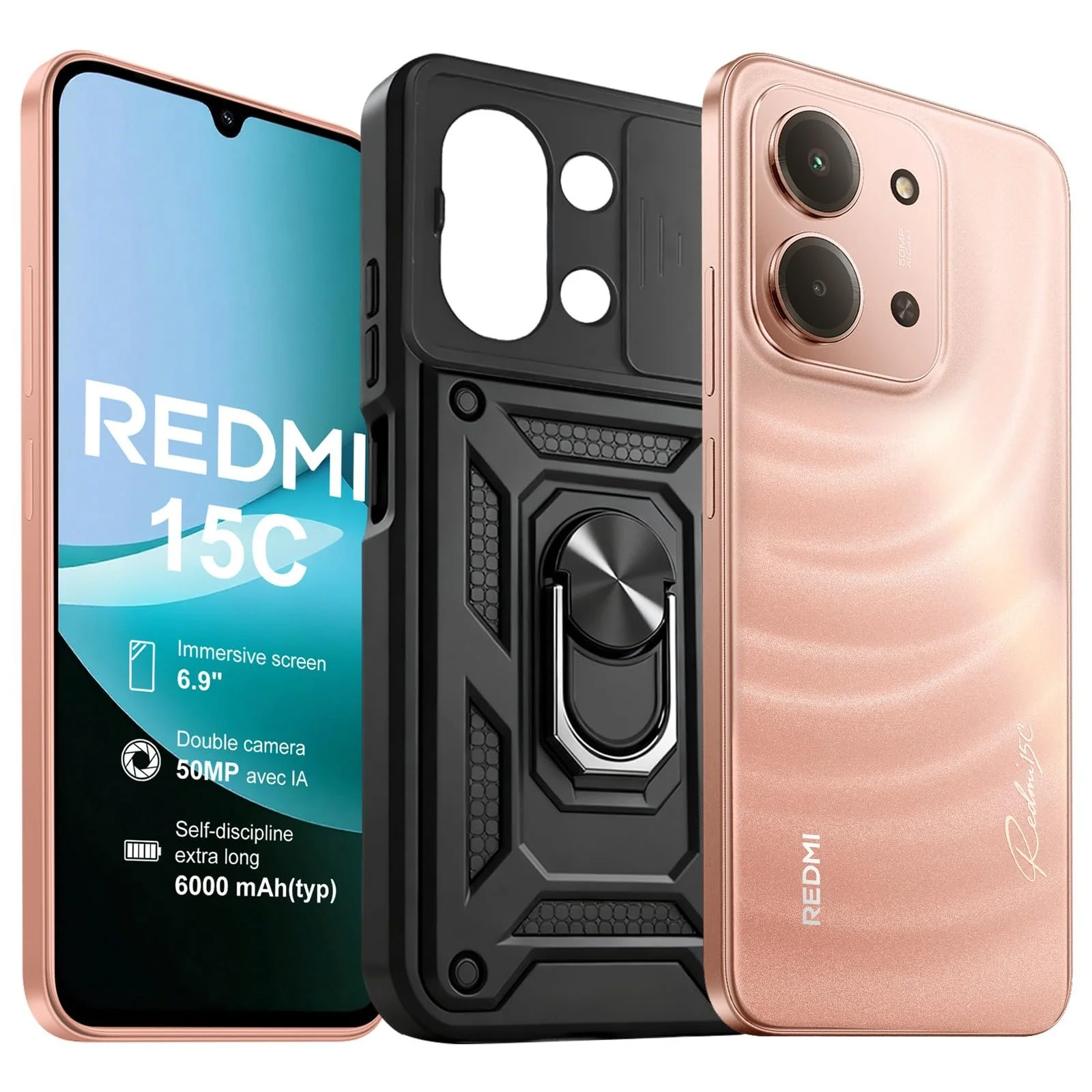 Смартфон XIAOMI Redmi 15C 4 GB / 128 GB 6.9 дюймов 120 Hz 50 MP 6000 mAh с чехлом (без зарядного адаптера) Оранжевый, фото №1 Смартфон XIAOMI Redmi 15C 4 GB / 128 GB 6.9 дюймов 120 Hz 50 MP 6000 mAh с чехлом (без зарядного адаптера) Оранжевый, фото №1
