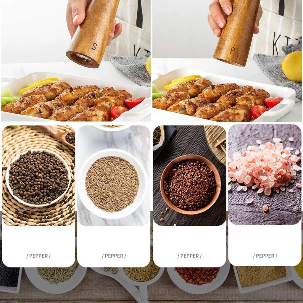 Ручная Мельница для специй Деревянная Многофункциональная с регулируемой грубостью, фото №4