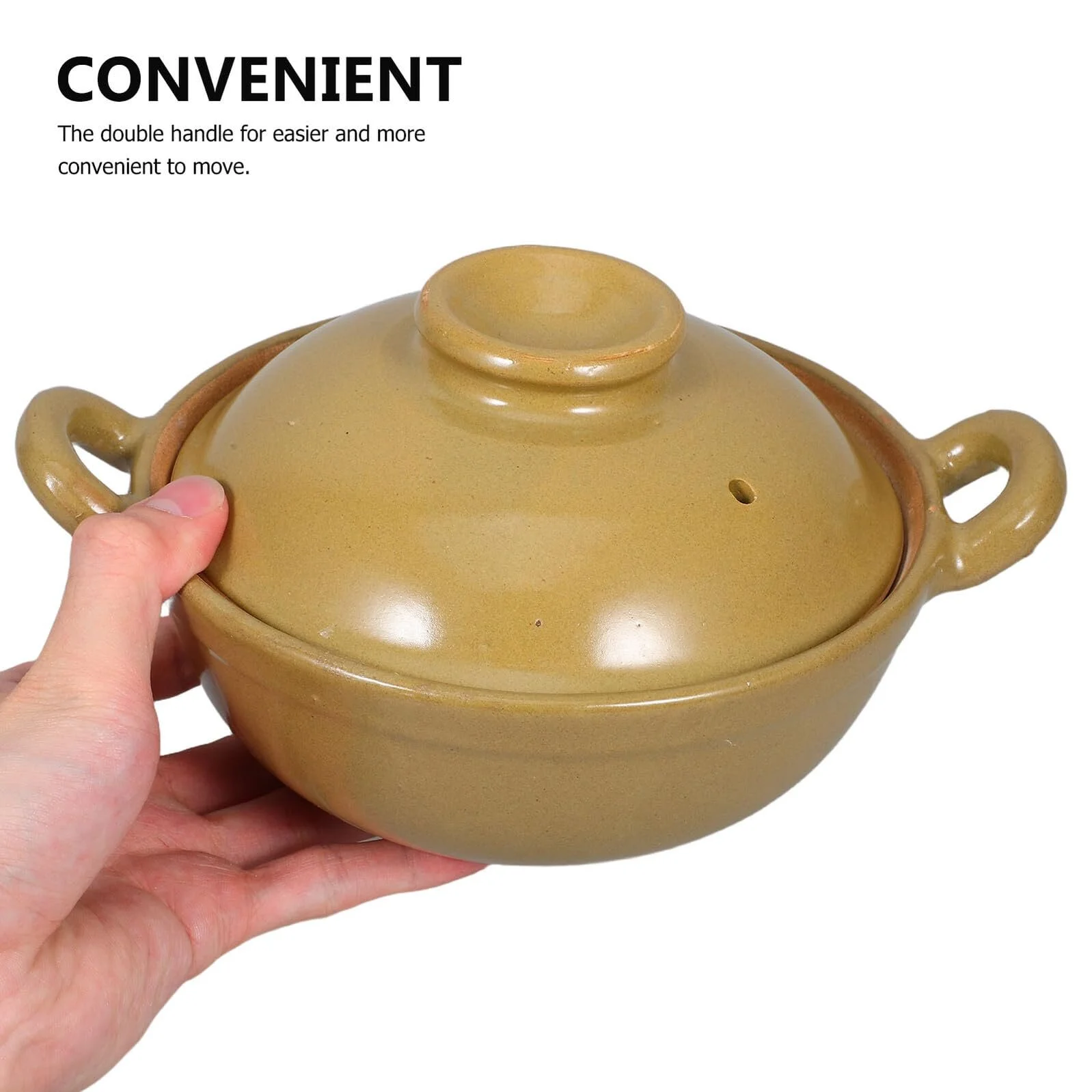 Каструля Sosoport Traditional Ceramic з подвійними ручками антипригарна маленька термостійка, фото №4