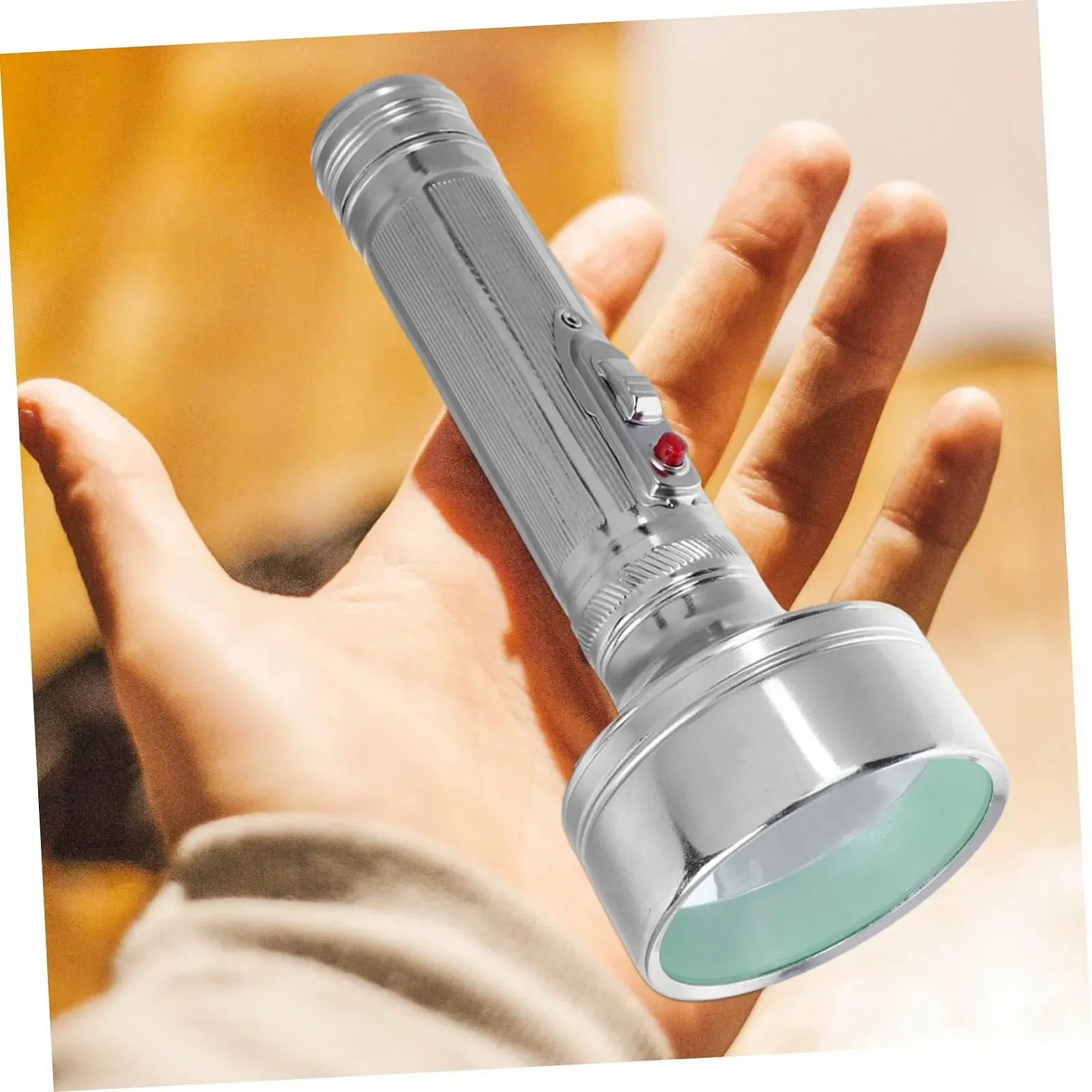 Ліхтар Veemoon Вінтажний поліцейський Ретро Вінтаж 80-х Мініатюрний алюмінієвий срібний, фото №6