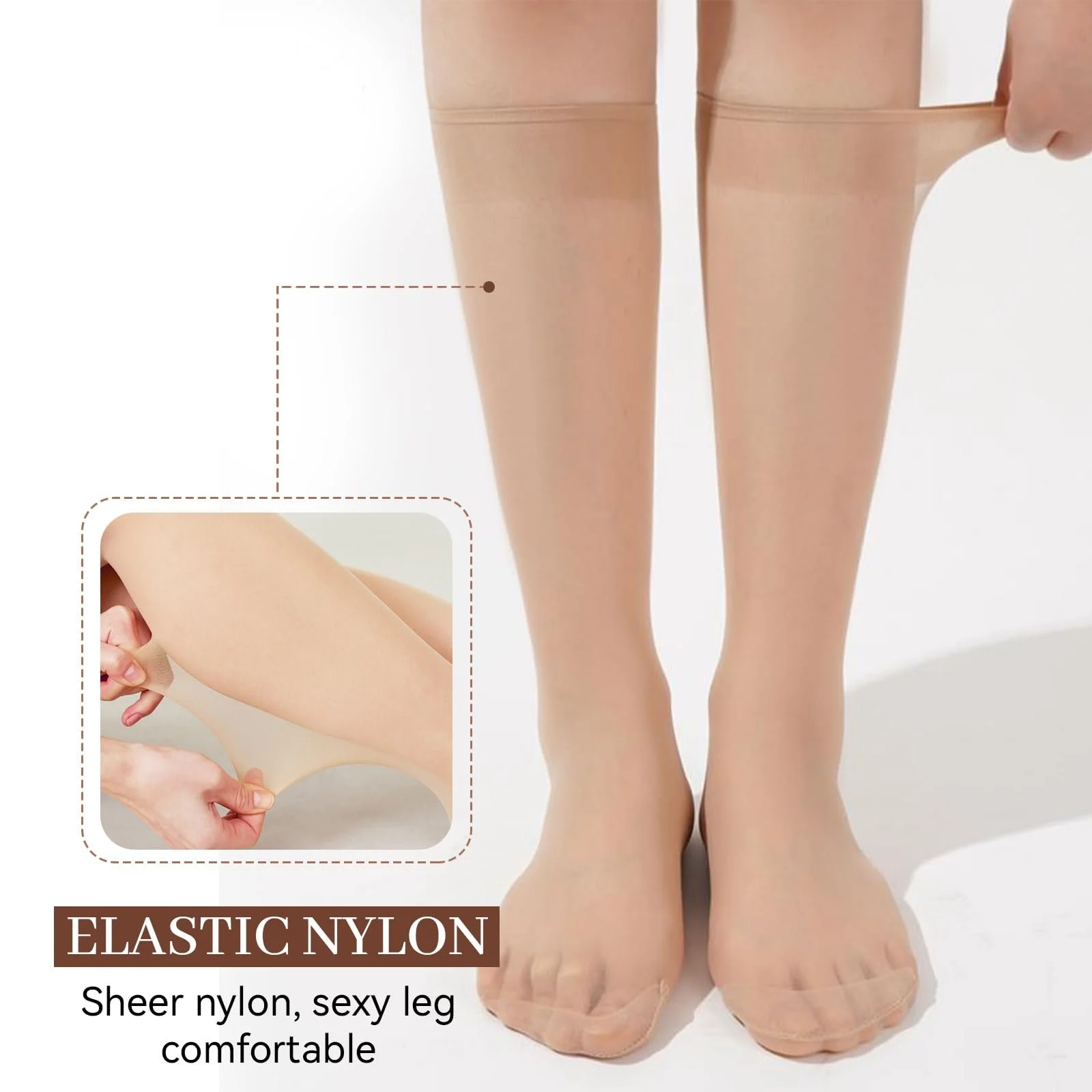 Панчохи Жіночі Нековзні - 2 Пари Ультратонкі Міцні Нейлонові Панчохи Жіночі, фото №7 Панчохи Жіночі Нековзні - 2 Пари Ультратонкі Міцні Нейлонові Панчохи Жіночі, фото №7