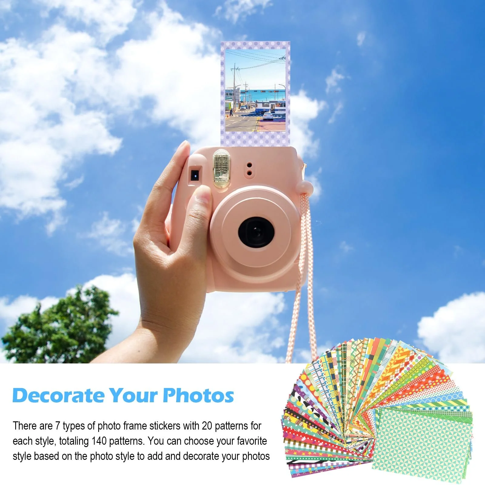 Набор стикеров-рамок для фото 140 шт. для Polaroid & Fujifilm Instax Mini 11 9 8 70 7s, фото №3