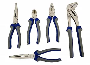 Набор плоскогубцев для водяного насоса 5 шт. Комбинированный набор телефонных плоскогубцев Боковые кусачки synthetic.ua - Фото 1