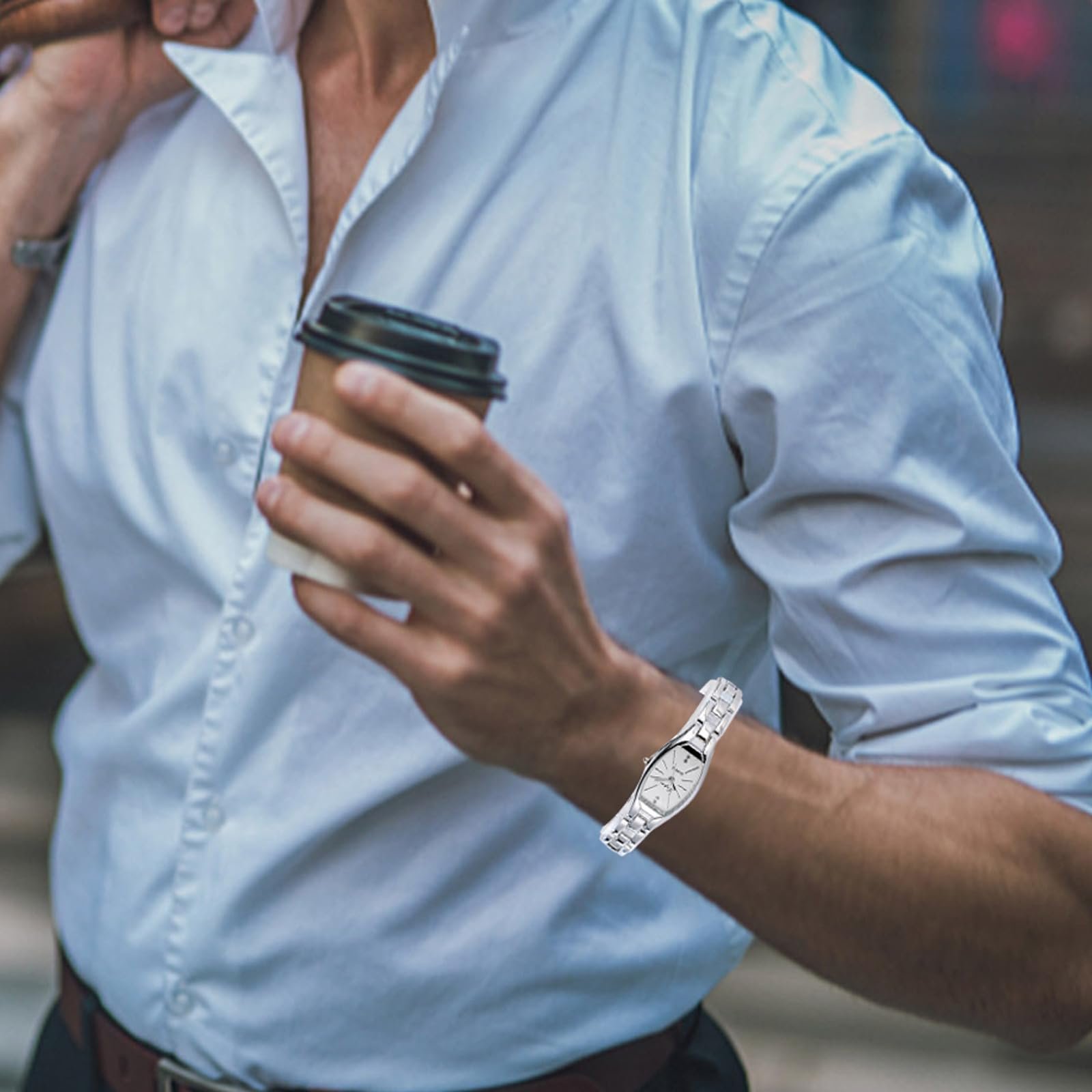 Жіночий годинник Generisch Кварцовий годинник Квадратний циферблат Шкіряний наручний годинник, фото №2 Жіночий годинник Generisch Кварцовий годинник Квадратний циферблат Шкіряний наручний годинник, фото №2