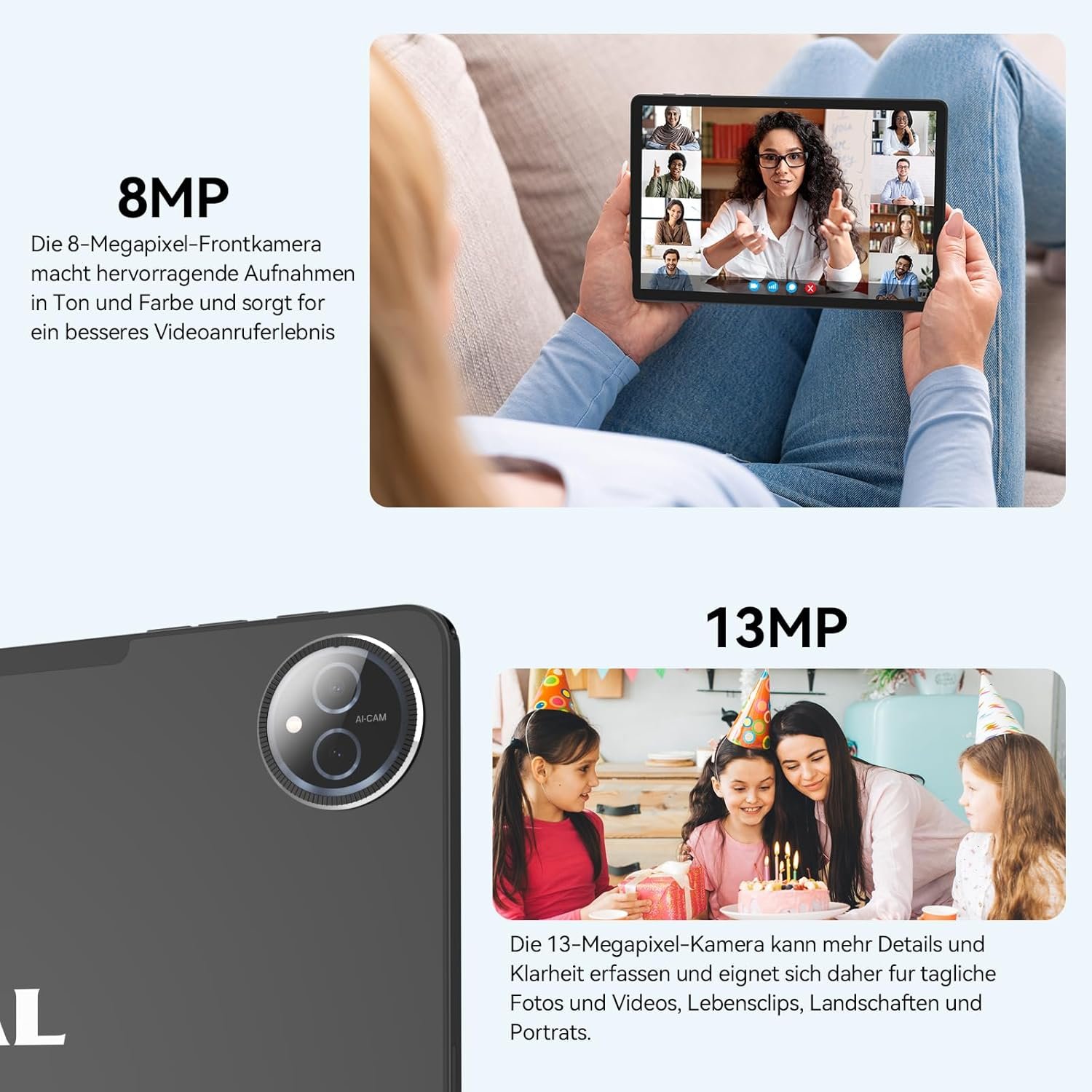 Планшет 11" FEONAL D126 8+8/128Gb 4G 2-SIM 8 ядер Android 14 7000 mAh Сірий, фото №3