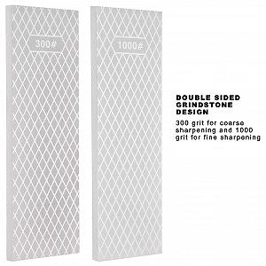 Камінь точильний Premium алмазний двосторонній 300/1000 грит прямокутний synthetic.ua - Фото 1