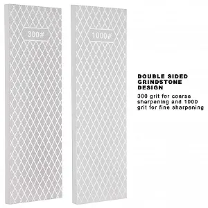 Камень точильный Premium алмазный двухсторонний 300/1000 грит прямоугольный synthetic.ua - Фото 1