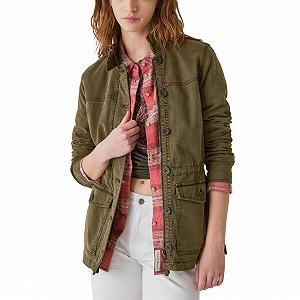 Жіноча Куртка Lucky Brand Utility з довгими рукавами та двома кишенями на ґудзиках - Фото 1
