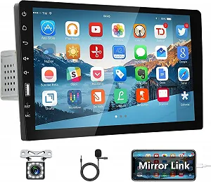 Автомагнитола Hikity / 9" / Сенсорная / Bluetooth / FM / USB / AUX / 1DIN - Фото 1