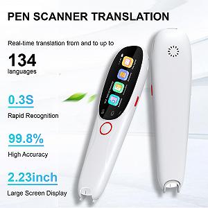 Пристрій для перекладу голосу 134 мови, OCR ручка-сканер з 3.0-дюймовим сенсорним екраном synthetic.ua - Фото 1