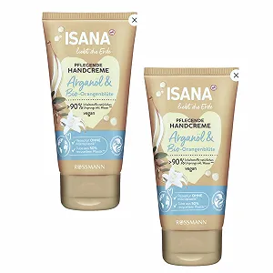 Крем для рук Isana Арганова олія та органічний апельсиновий цвіт 75 мл (2 шт.) - Фото 1