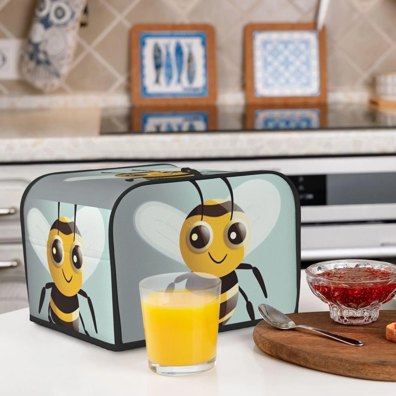 Чохол для тостера на 4 скибочки з двома кишенями Мультяшний, фото №4 Чохол для тостера на 4 скибочки з двома кишенями Мультяшний, фото №4