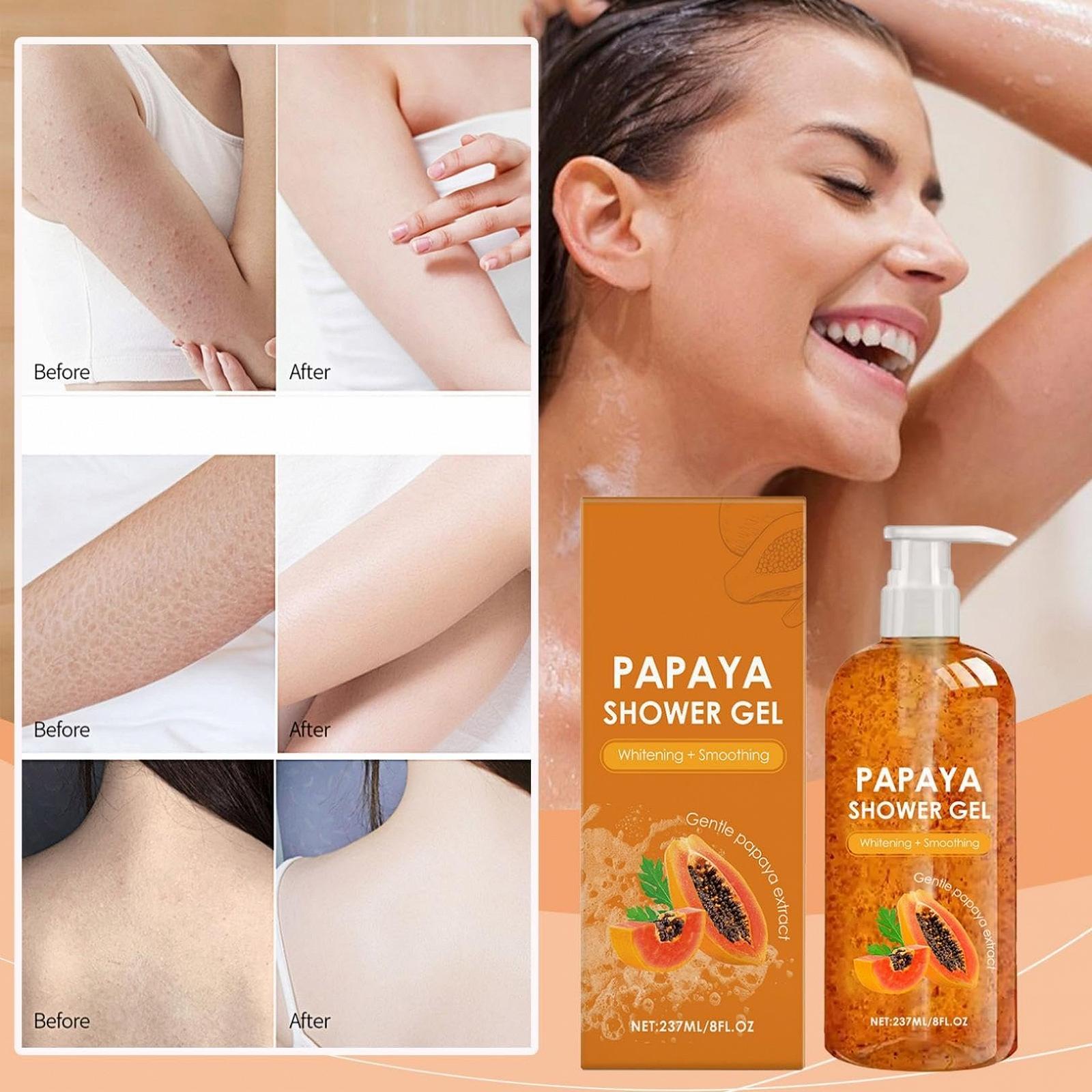 Гель для душу Papaya Зволожуючий з папаєю Освітлюючий та розгладжуючий, фото №5