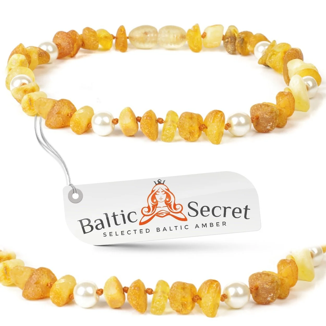 Бурштинове Нашийник для собак Baltic Amber Raw 20 см, фото №1