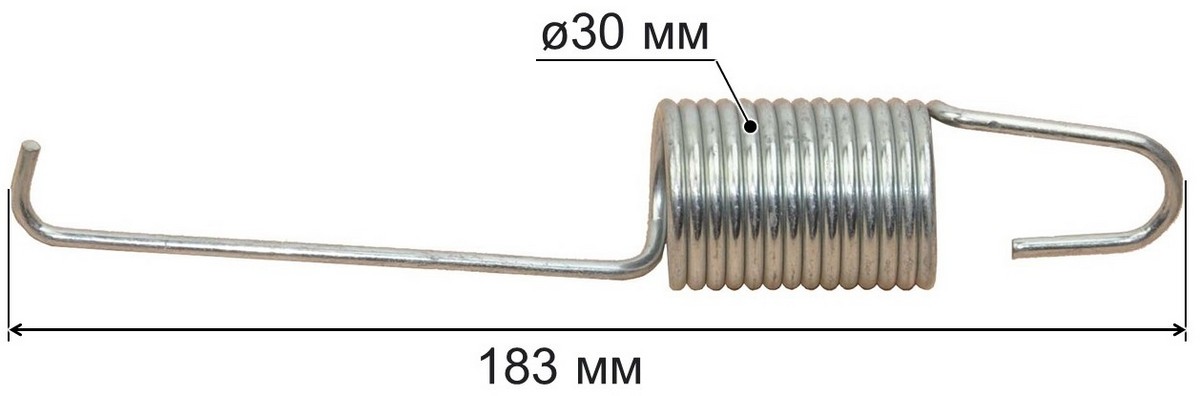 Пружина барабана задняя для Bosch 263373 L183 d30мм арт.смар045, фото №4